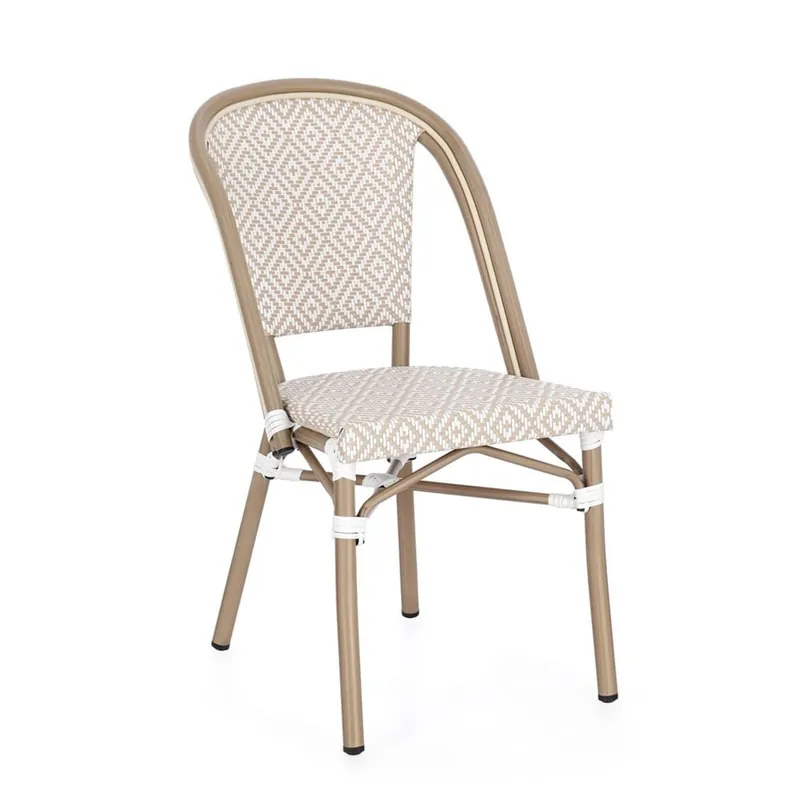 Hecho A Mano Silla de jardín Bizzotto SILVEIRA beige/blanco
