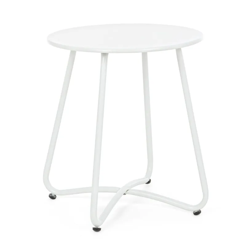 Mesa de jardín auxiliar Bizzotto WISSANT CURVA blanco Oferta Flash