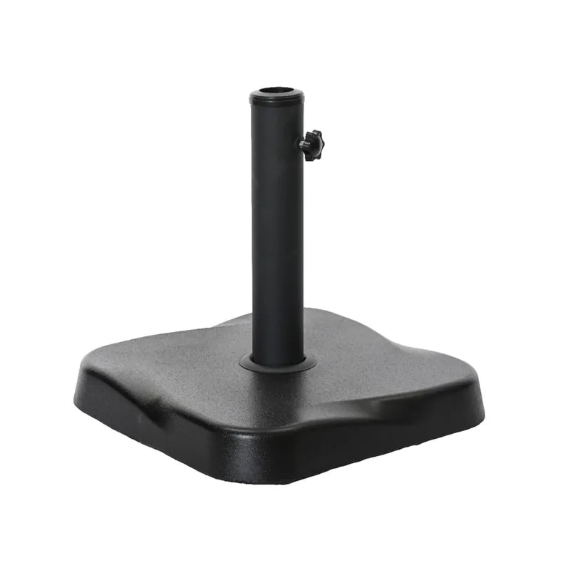 Última Versión Soporte para Sombrilla universal de hormigón negro cuadrado KSD