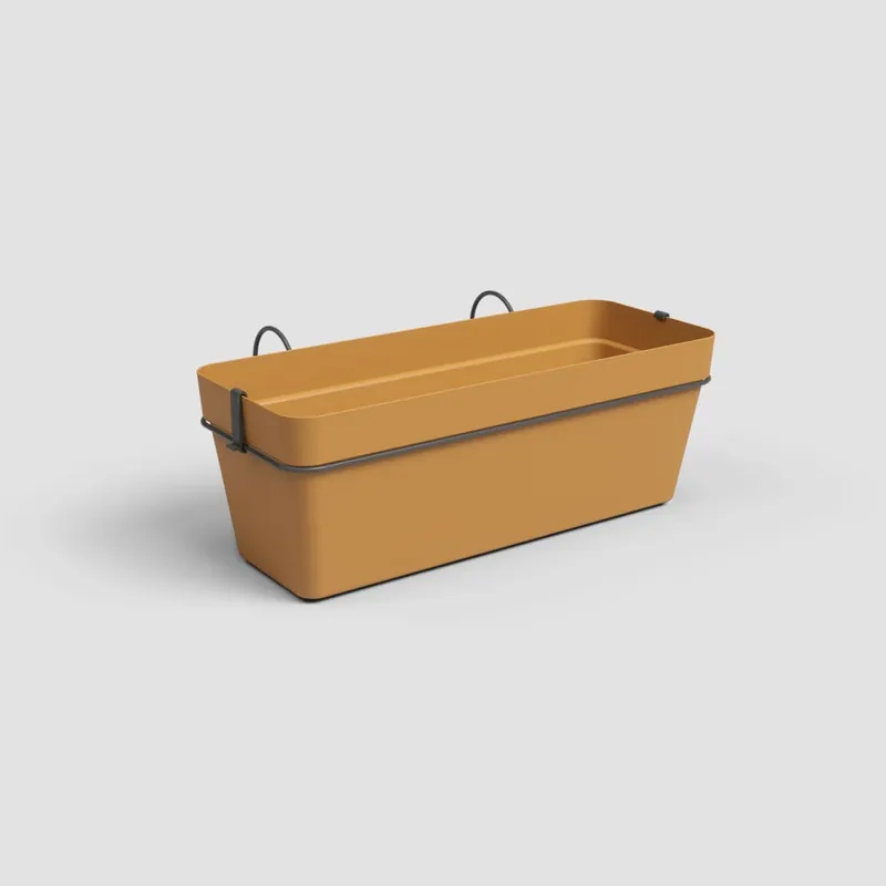 Precio Rebajado Maceta de plástico Artevasi amarillo miel Capri jardinera con soporte y reserva de agua