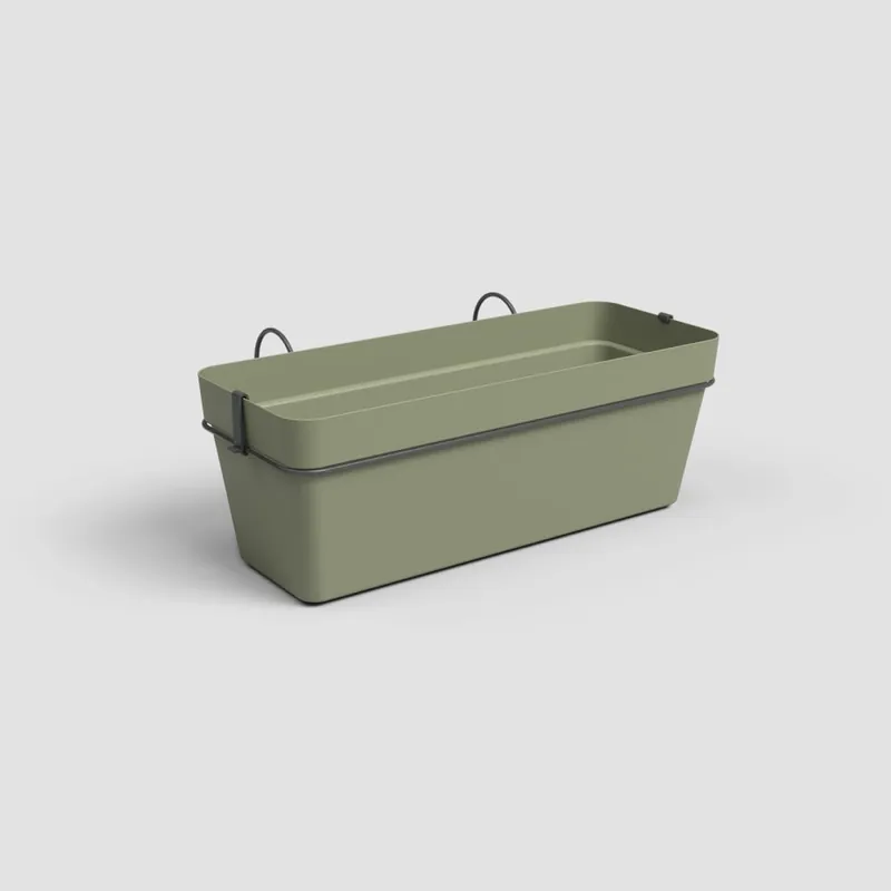 Maceta de plástico Artevasi verde grisaceo Capri jardinera con soporte y reserva de agua Ordenar Ahora Mismo