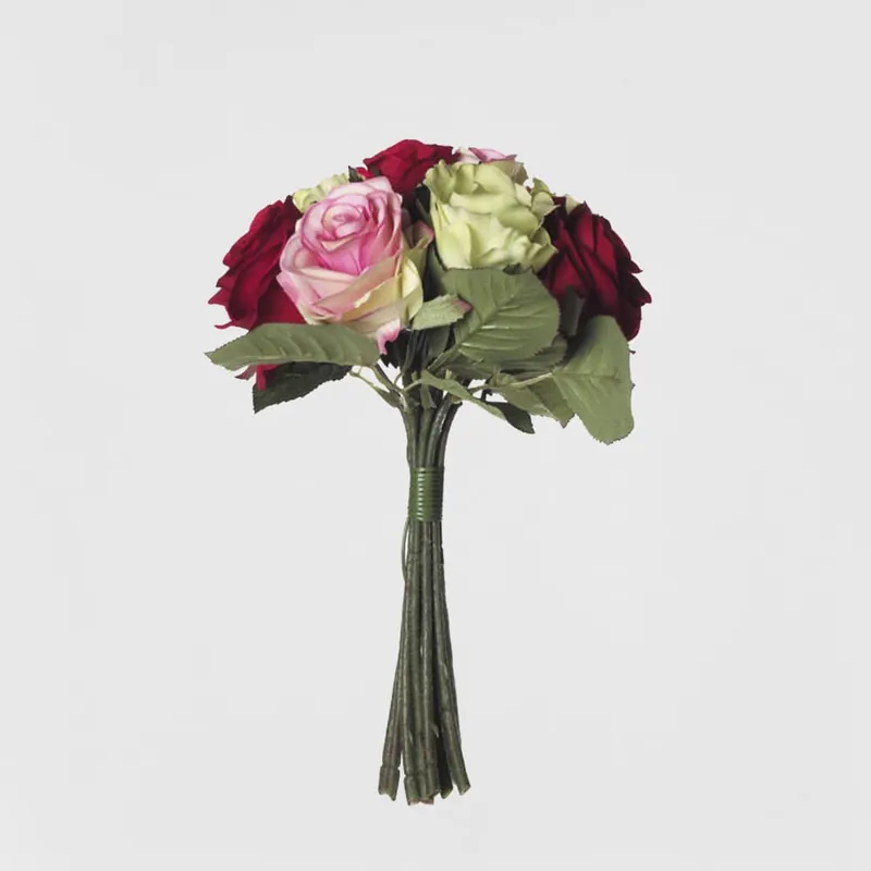 Auténtico Bouquet de Rosas artificiales multicolor