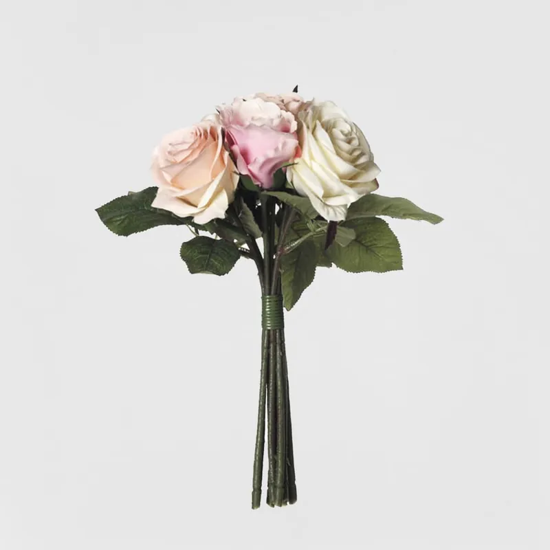 Envío Exprés Bouquet de Rosas artificiales rosa claro