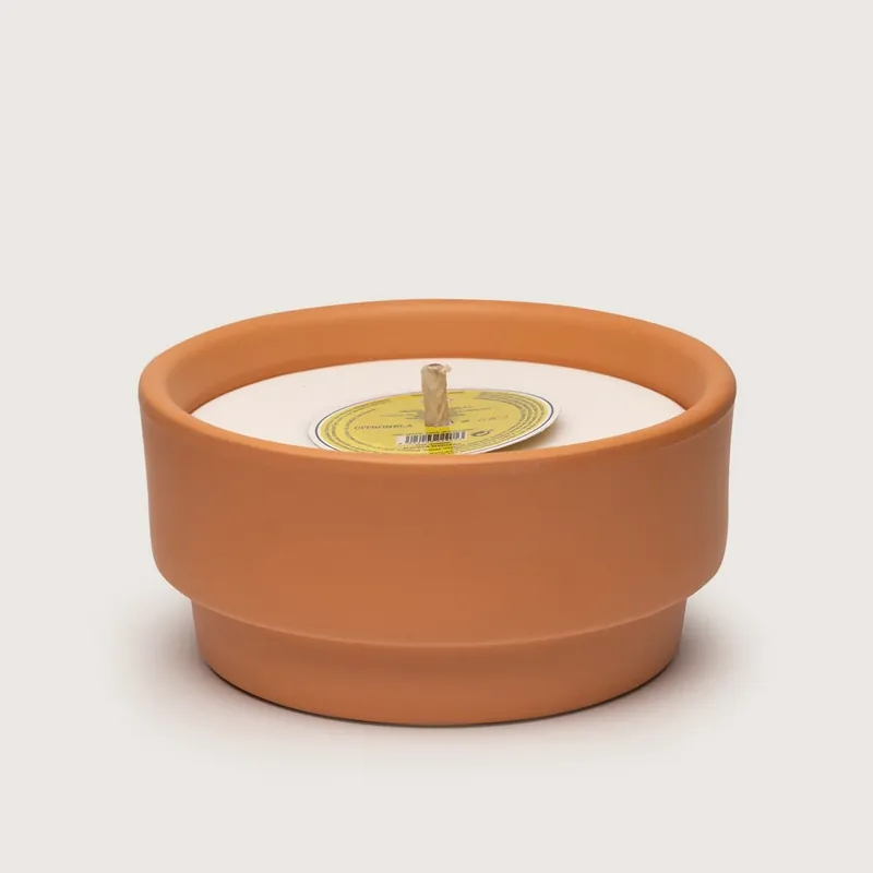 Imprescindible (Must-Have) Vela perfumada Cerería Mollá Terracota Citronella & Mint (16 x 9 cm)