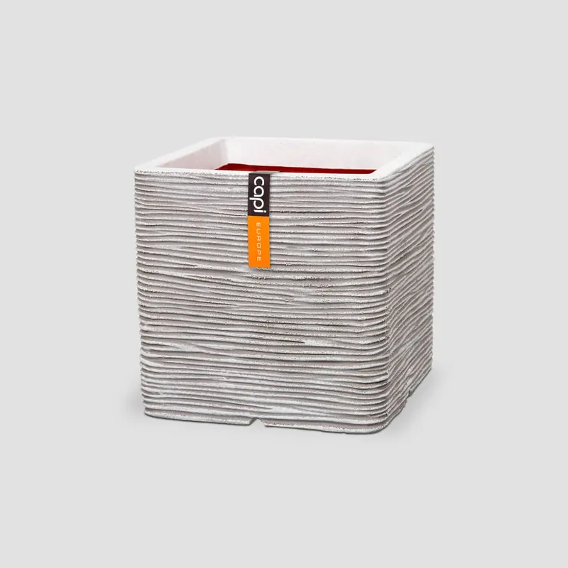 Maceta CAPI RIB Marfil (Cubo) Oferta Flash