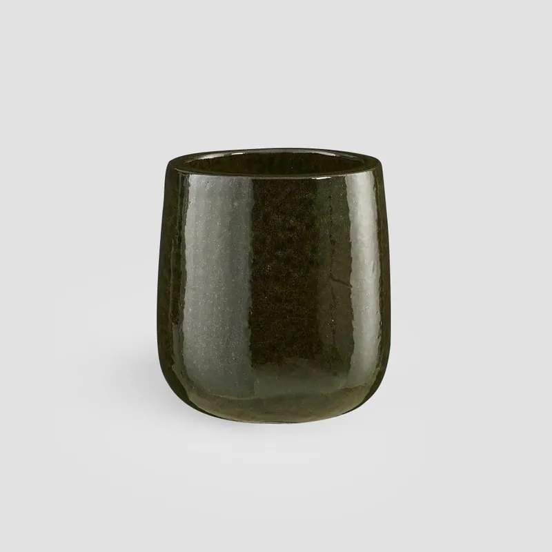 Artesanal Maceta Mica Torino verde (Campana alta)