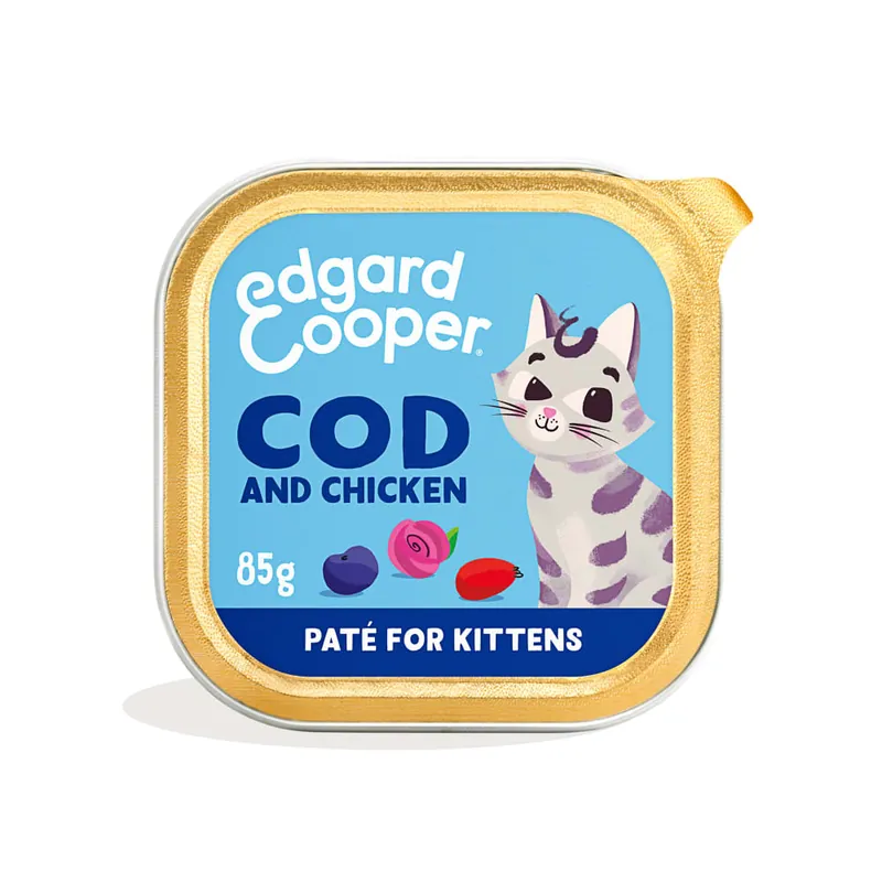 Paté natural de pollo y bacalao (para gatitos) Edgard&Cooper Bestseller