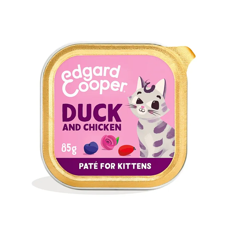 Precio Económico Paté natural de pato y pollo (para gatitos) Edgard&Cooper