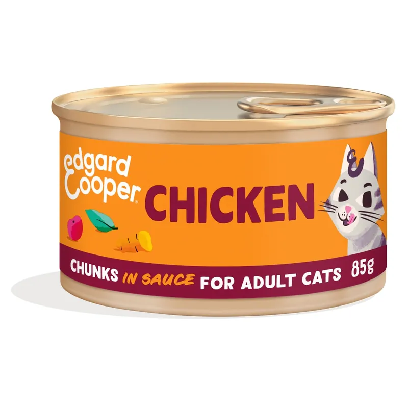 Alimento húmedo para gatos adultos - Trocitos en salsa de pollo Edgard&Cooper No Te Lo Pierdas