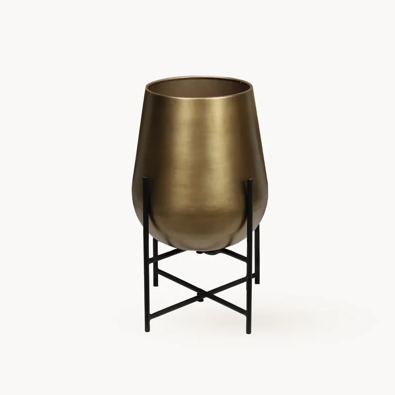 Disponible Ahora Cubre Macetas con Patas de Latón Metalizado D49x75 cm