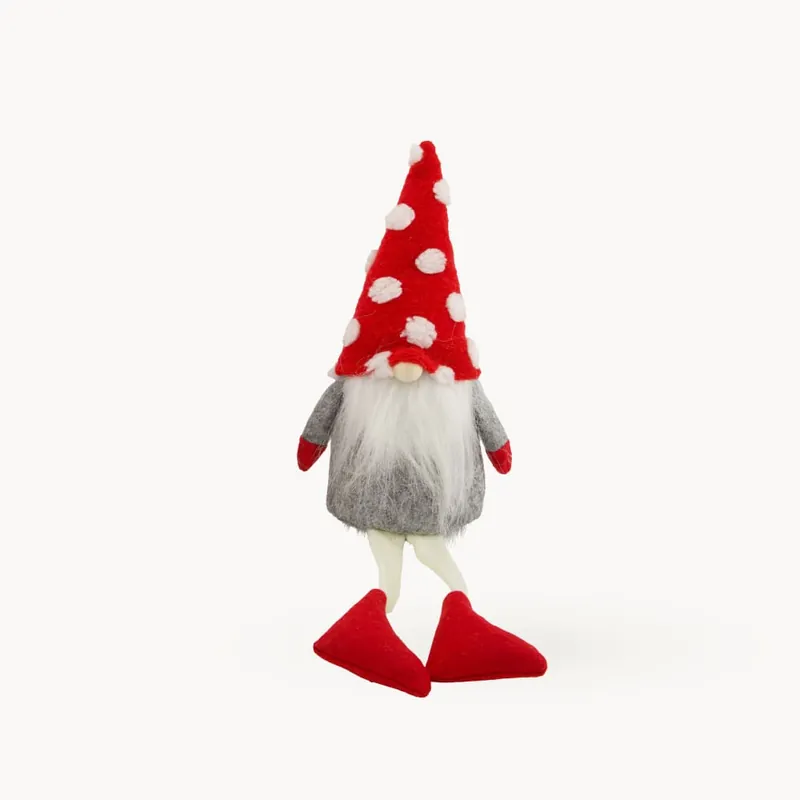 Precio Rebajado Gnomo de Navidad con Puntos Rojo/Blanco - Surtido de 2