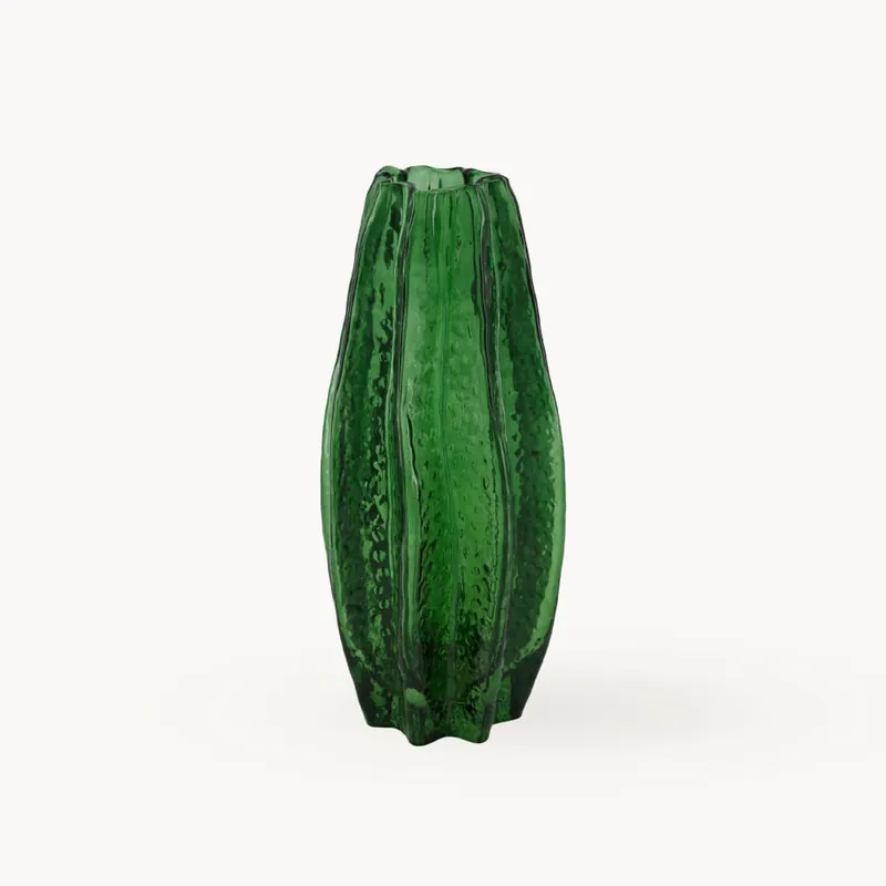 Jarrón de Cristal Verde con Diámetro 13.5 cm y Altura 29.5 cm (Ref. 120333) Ordenar Ahora Mismo
