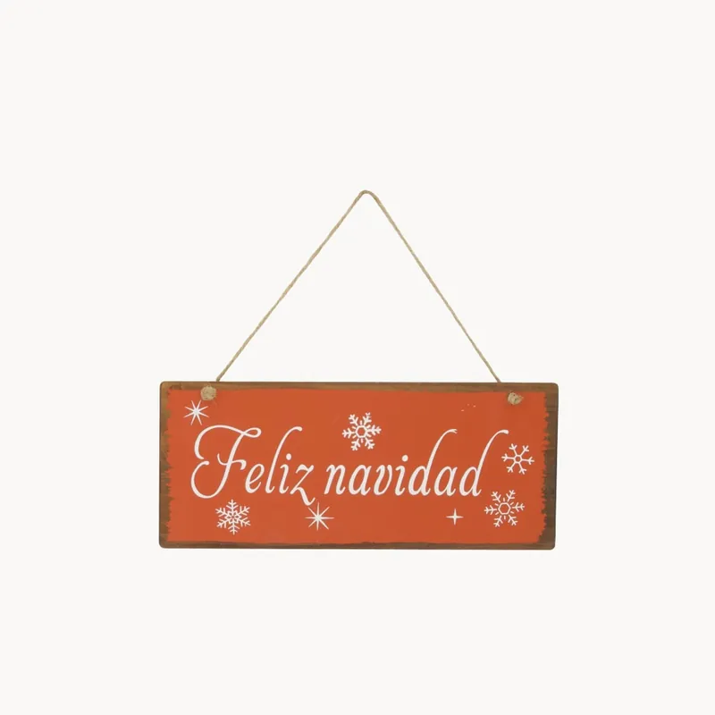 Envío Gratis Cartel "Feliz Navidad" de Madera Surtido (12x28 cm)