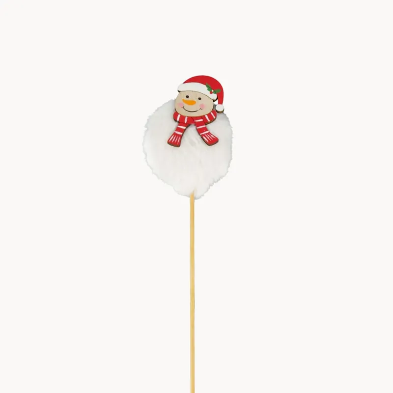 Pick Decorativo Navideño Papá Noel/Muñeco de Nieve Surtido 8 cm Certificado
