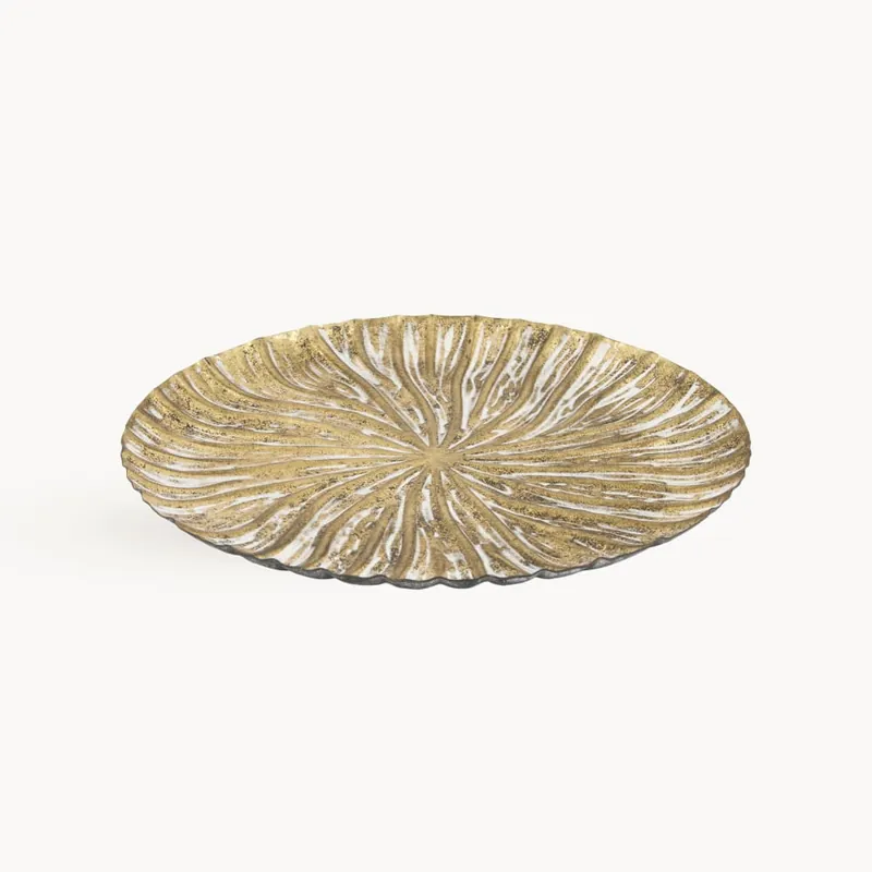 Precio De Fábrica Bandeja Dorada de Metal - Diámetro 28 cm