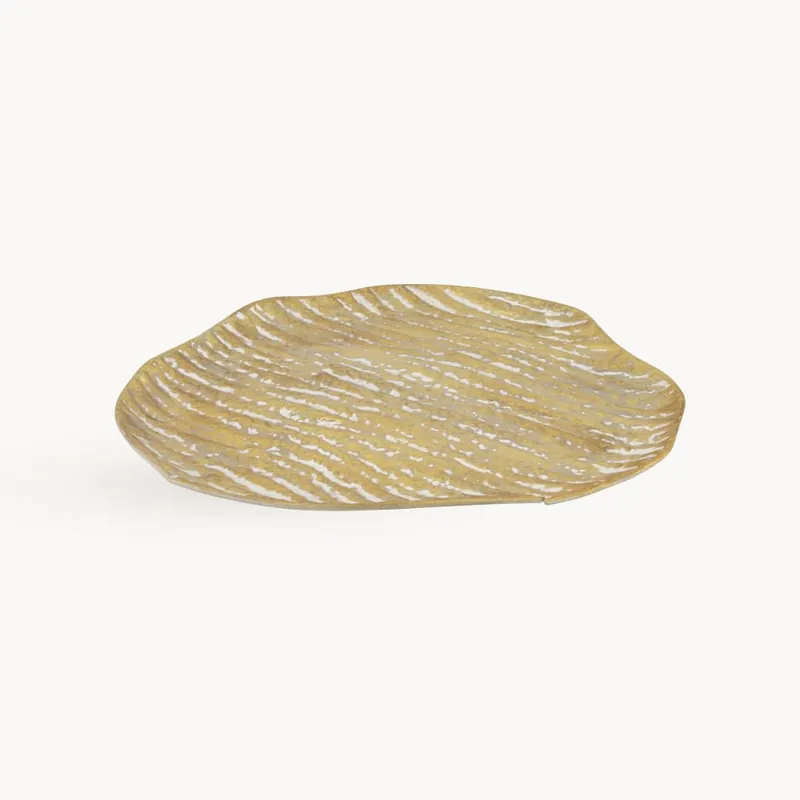 Bandeja Redonda Metal Dorada D38 cm Exclusivo