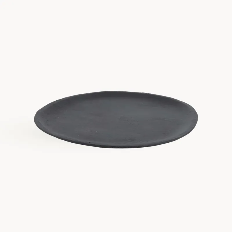 Plato negro de aluminio 21,5cm Entrega Rápida
