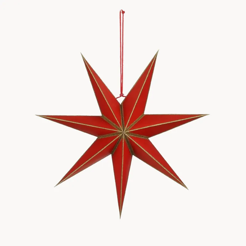 Nueva Colección Estrella Gonda Roja para Colgar (45x14 cm)