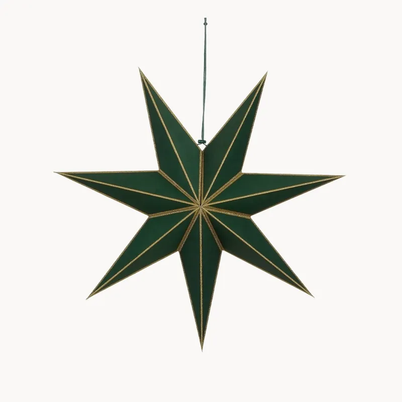 Estrella Gonda para Colgar Verde Ø60x18 cm Nueva Colección