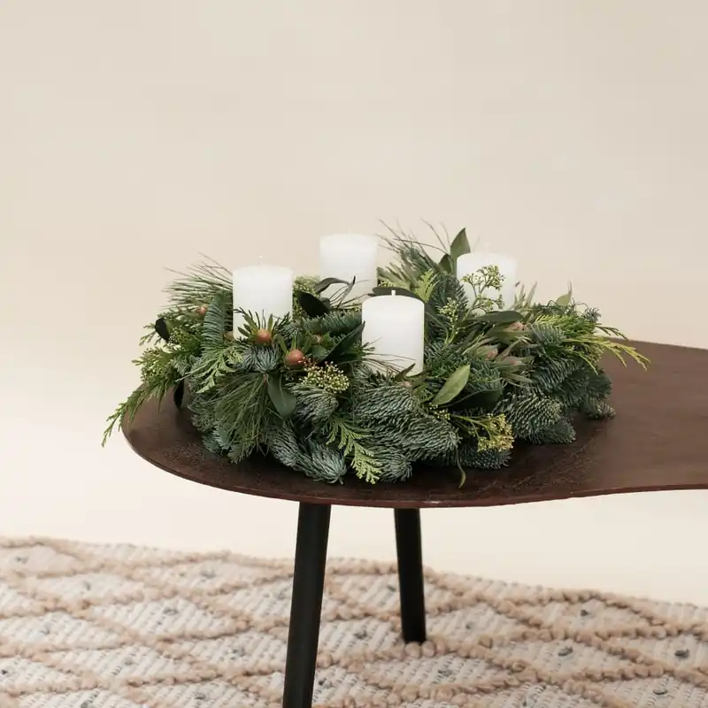 Navidad Cosy Relax - Corona natural de Adviento Envío Inmediato