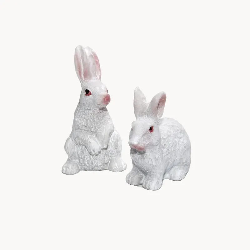 Set conejos en resina 3,5 cm para Belén Mayoreo