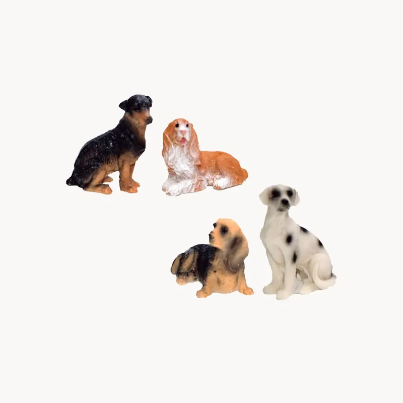 No Te Lo Pierdas Set perros en resina 3,5 cm para Belén