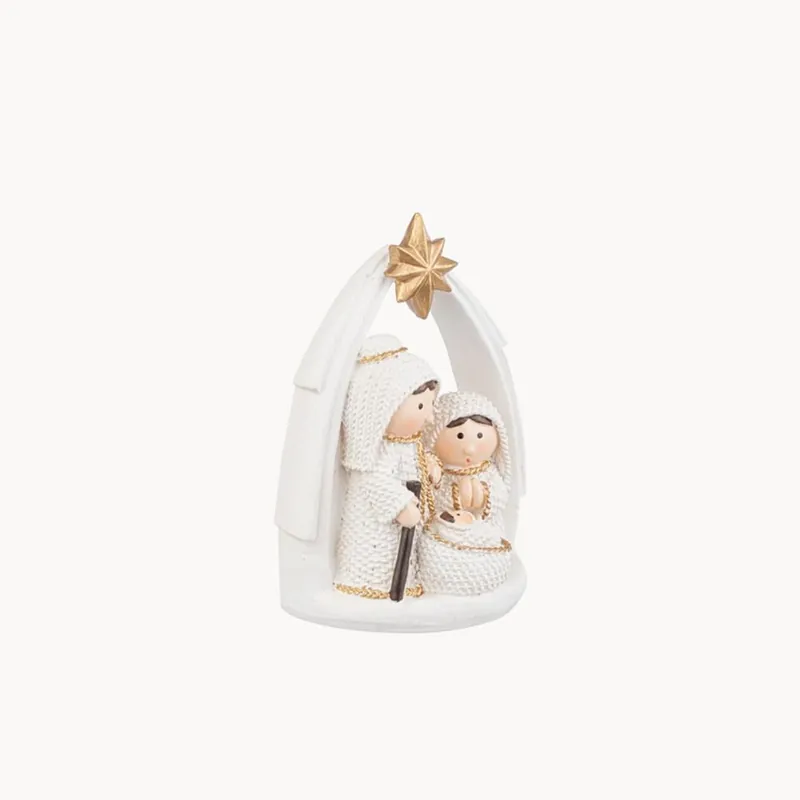Favorito De Clientes Nacimiento blanco decorativo 12 cm para Belén (surtido)