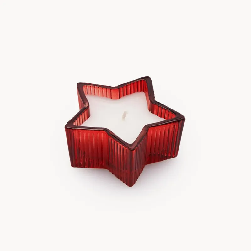 Vela estrella roja Ø8,5 cm Ordena Ya