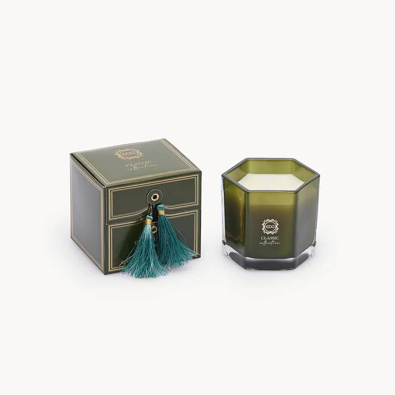 Vela perfumada clásica verde Ø8,5 cm Ordenar Ahora Mismo