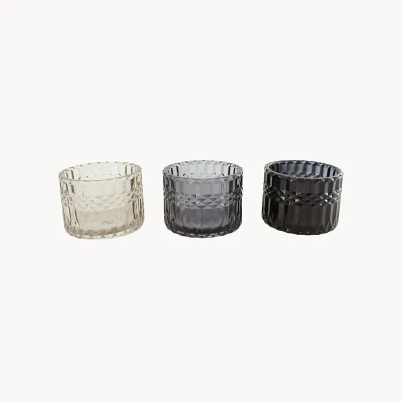 Portavelas relieve azul surtido 6,5 cm Marca Reconocida