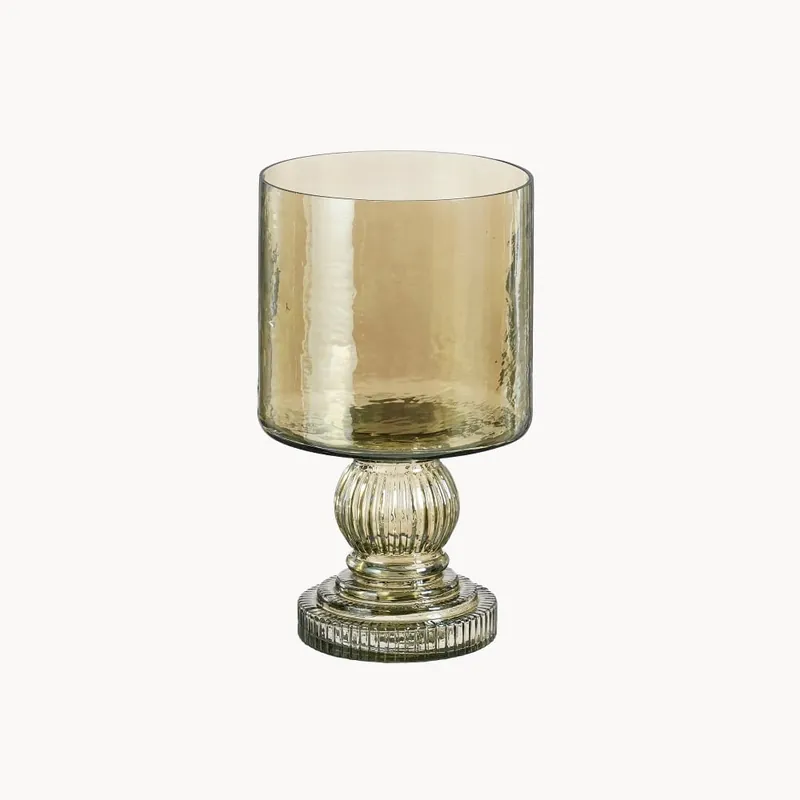 Garantía Incluida Portavelas copa marrón 27 cm