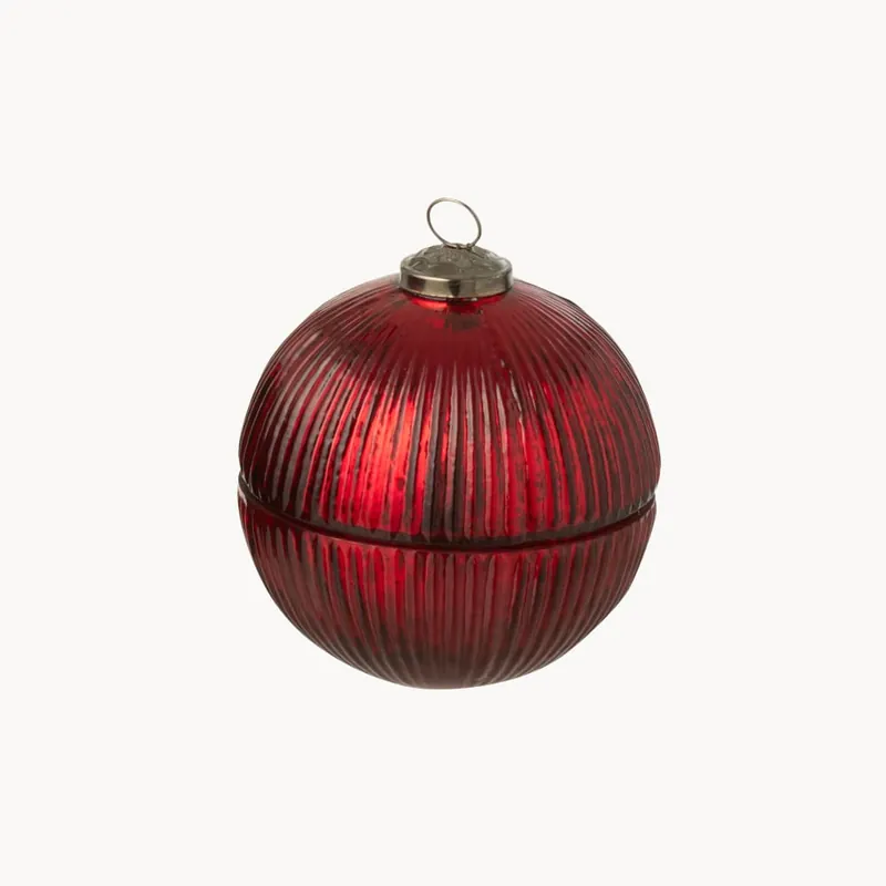 Vela perfumada adorno navideño roja Ø12,5 cm (surtido) Envío Inmediato