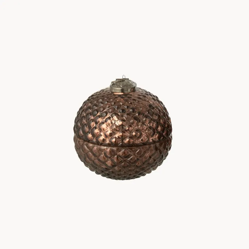 Vela perfumada adorno navideño bronce Ø12,5 cm (surtido) Oferta De Temporada