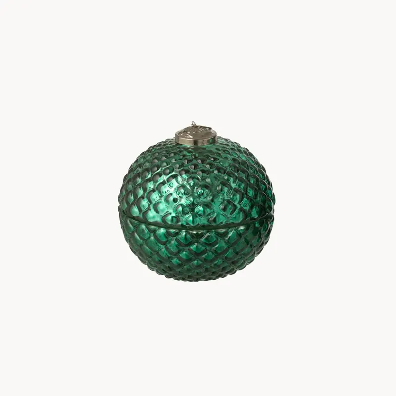 Vela perfumada adorno navideño verde Ø12,5 cm (surtido) Promoción Exclusiva