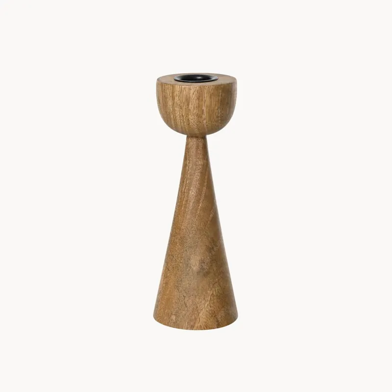Candelabro madera natural 17 cm A Buen Precio