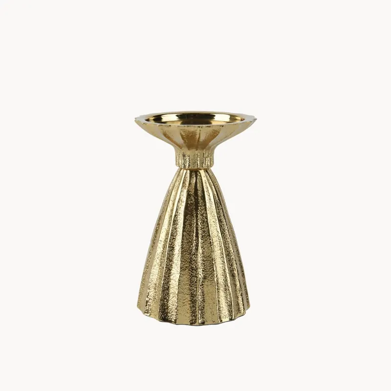 Moderno Candelabro dorado chapado aluminio 15 cm