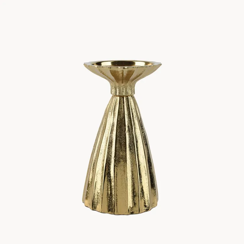 Candelabro dorado chapado aluminio 18 cm Envío Gratis