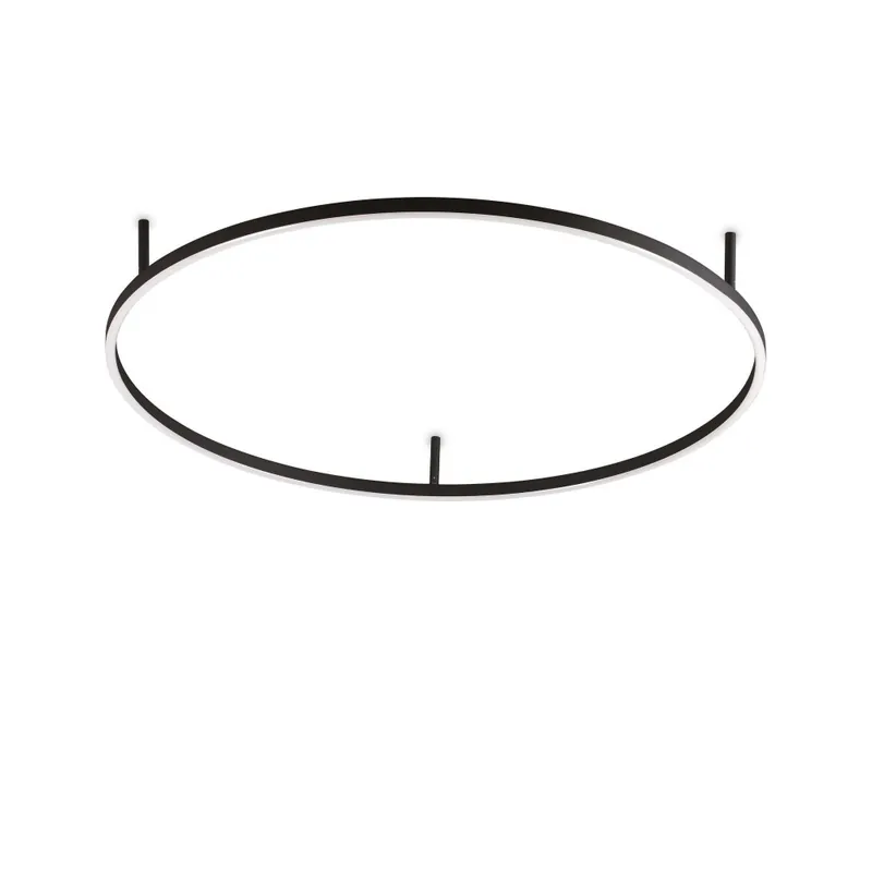 Stock Limitado IDEAL LUX ORACLE SLIM PLAFÓN DE TECHO NEGRO Ø90