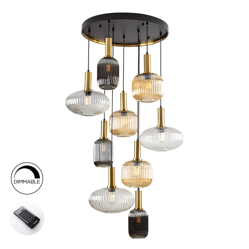 SCHULLER NORMA COLGANTE NEGRO-LATÓN 9L DIMABLE Solo Hoy