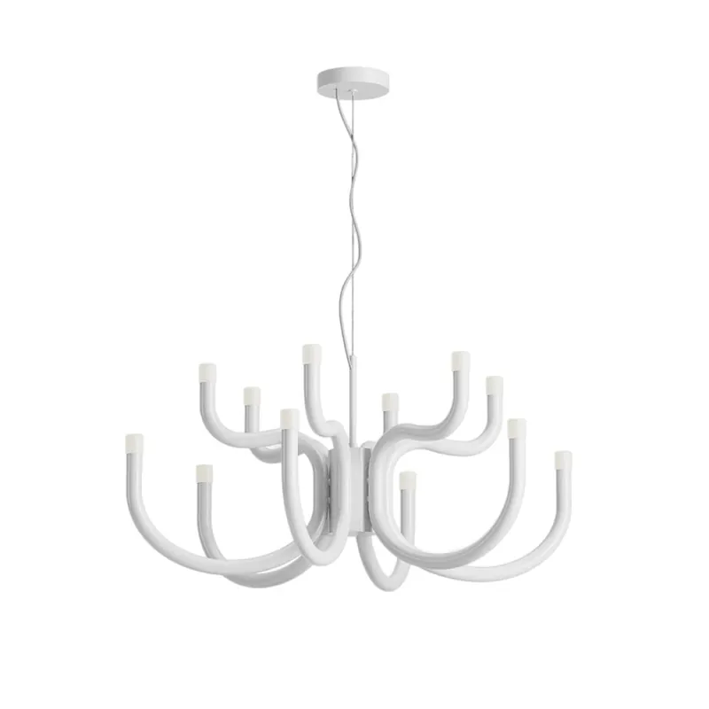 REDO LUXOR 750 Candelabro de Techo Blanco Brillo Tendencia