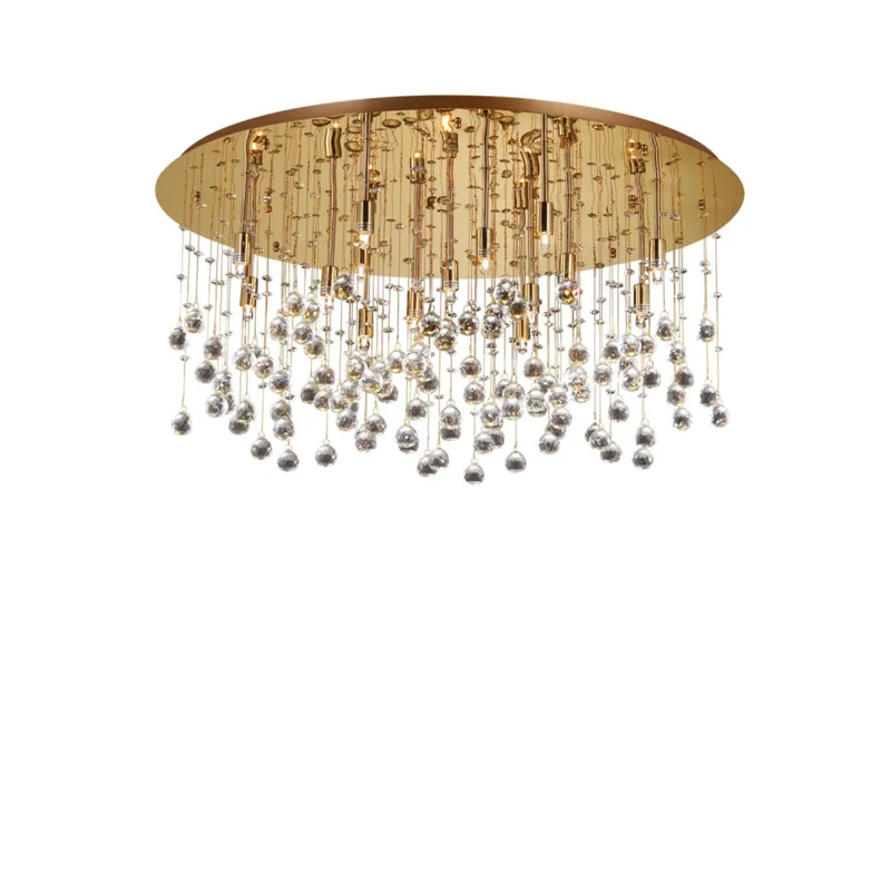 Alta Calidad IDEAL LUX MOONLIGHT PL15 PLAFÓN ORO