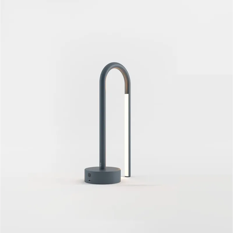 Artesanal NEXIA BOW MINI Lámpara sobremesa gris azulado