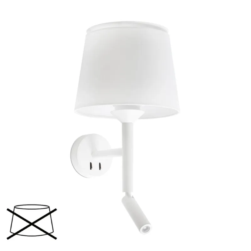Última Oportunidad FARO SAVOY Estructura aplique blanco con lector LED