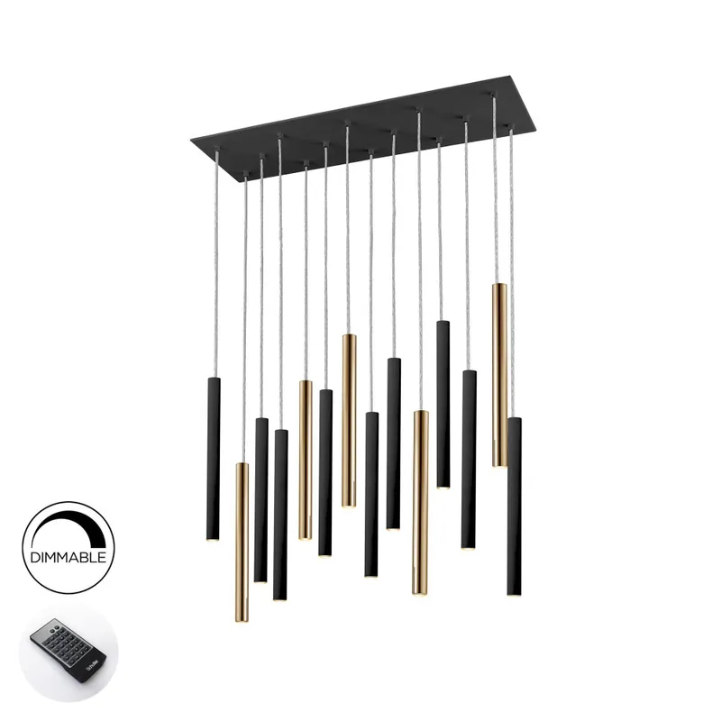 SCHULLER VARAS Colgante oro-negro 14L dimable con mando Últimas Unidades