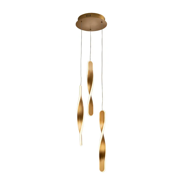 SCHULLER TWIST Lámpara Colgante 3L Oro Envío Gratis