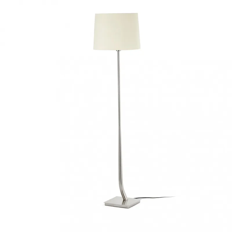 REM PIE DE SALON NIQUEL MATE PANTALLA BEIGE Descuento
