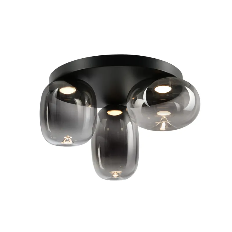SCHULLER ONICE Plafón 3L Negro-Smoky Original