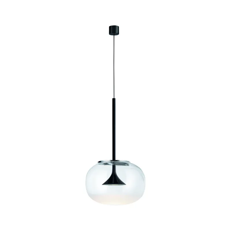 Solo Hoy LEDSC4 ALIVE Colgante Negro con Pantalla de Cristal