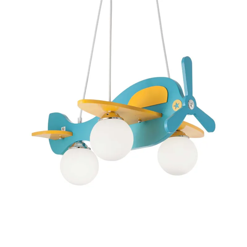 Stock Limitado IDEAL LUX AVION SP3 COLGANTE CELESTE
