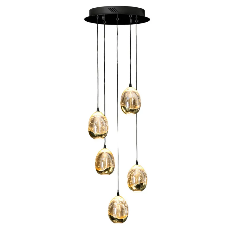 Solo Hoy SCHULLER ROCÍO Lámpara 5L Negro-Oro